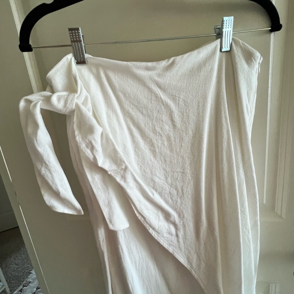 ASOS wrap linen midi skirt - Picture 3 of 6